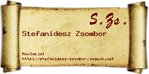 Stefanidesz Zsombor névjegykártya