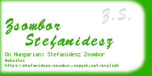 zsombor stefanidesz business card